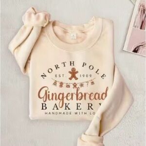 Cream North Pole Gingerbread Bakery Sweatshirt